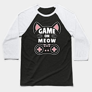 GAME ON MEOW for dark Baseball T-Shirt